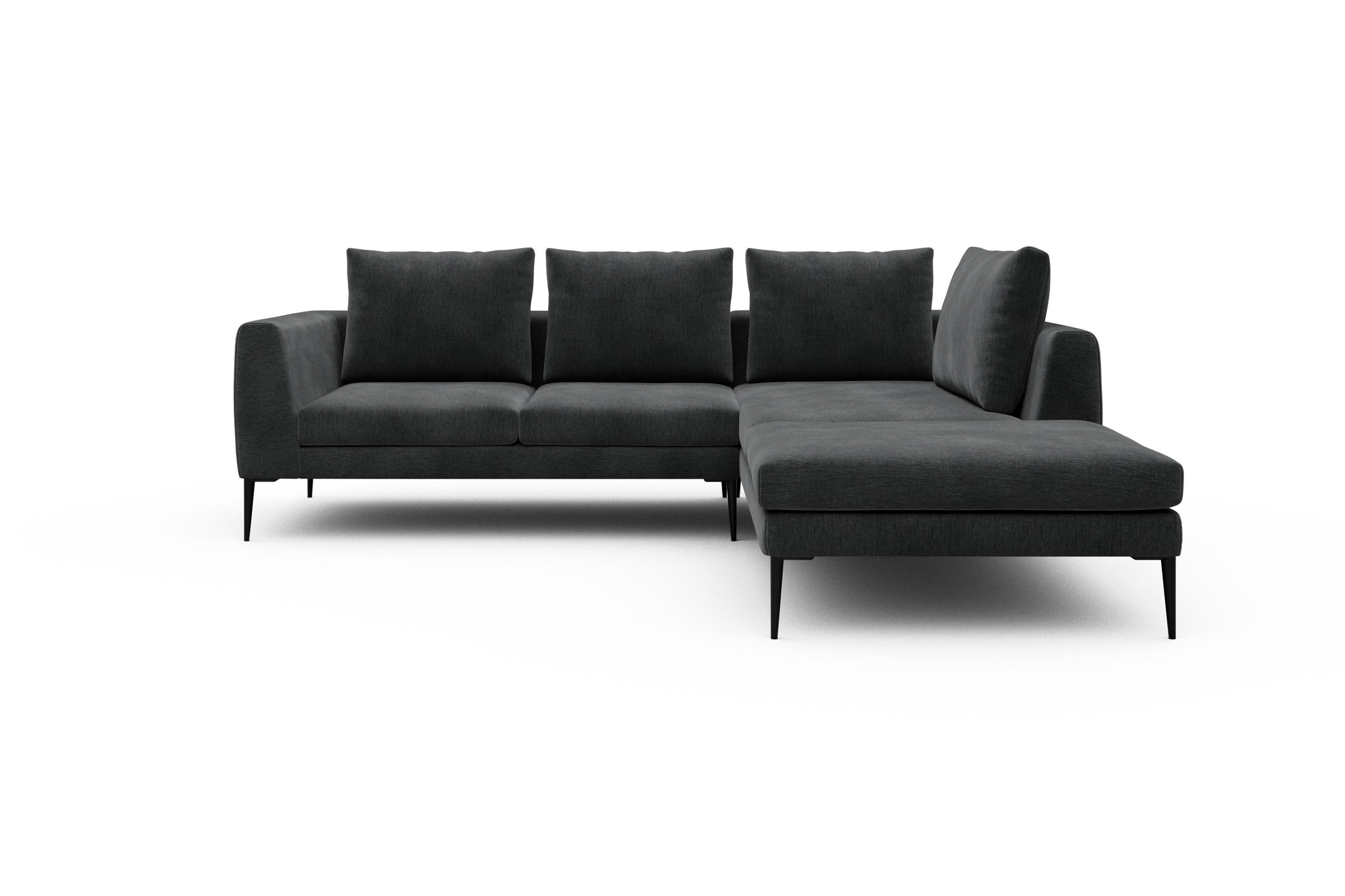 Skandi Home Ecksofa Paul Relax-Ecke rechts mit 2-Sitzer Smooth-Deep-Warm-Grey moebelfaktor