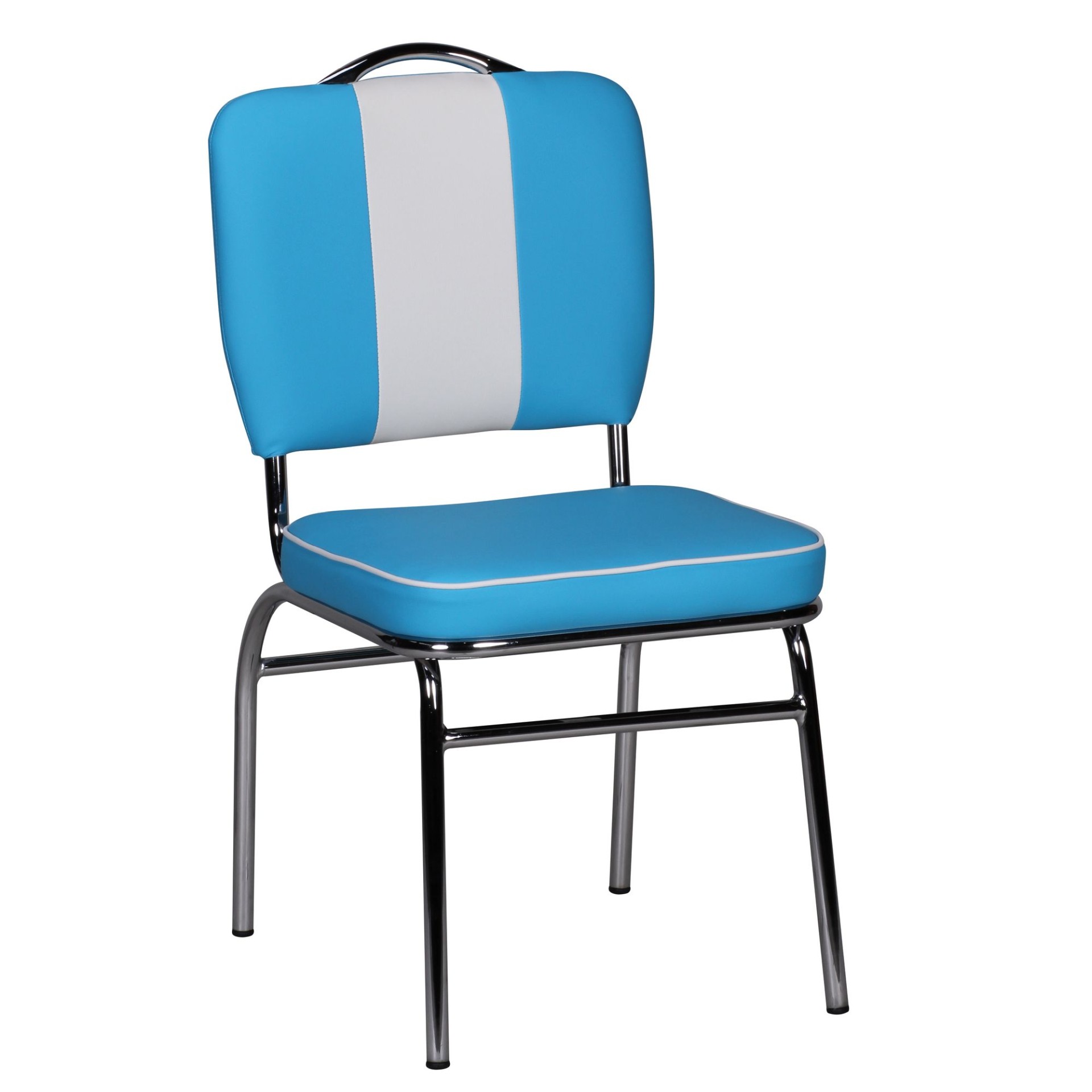 Esszimmerstuhl Kvaloy Kunstleder Blau