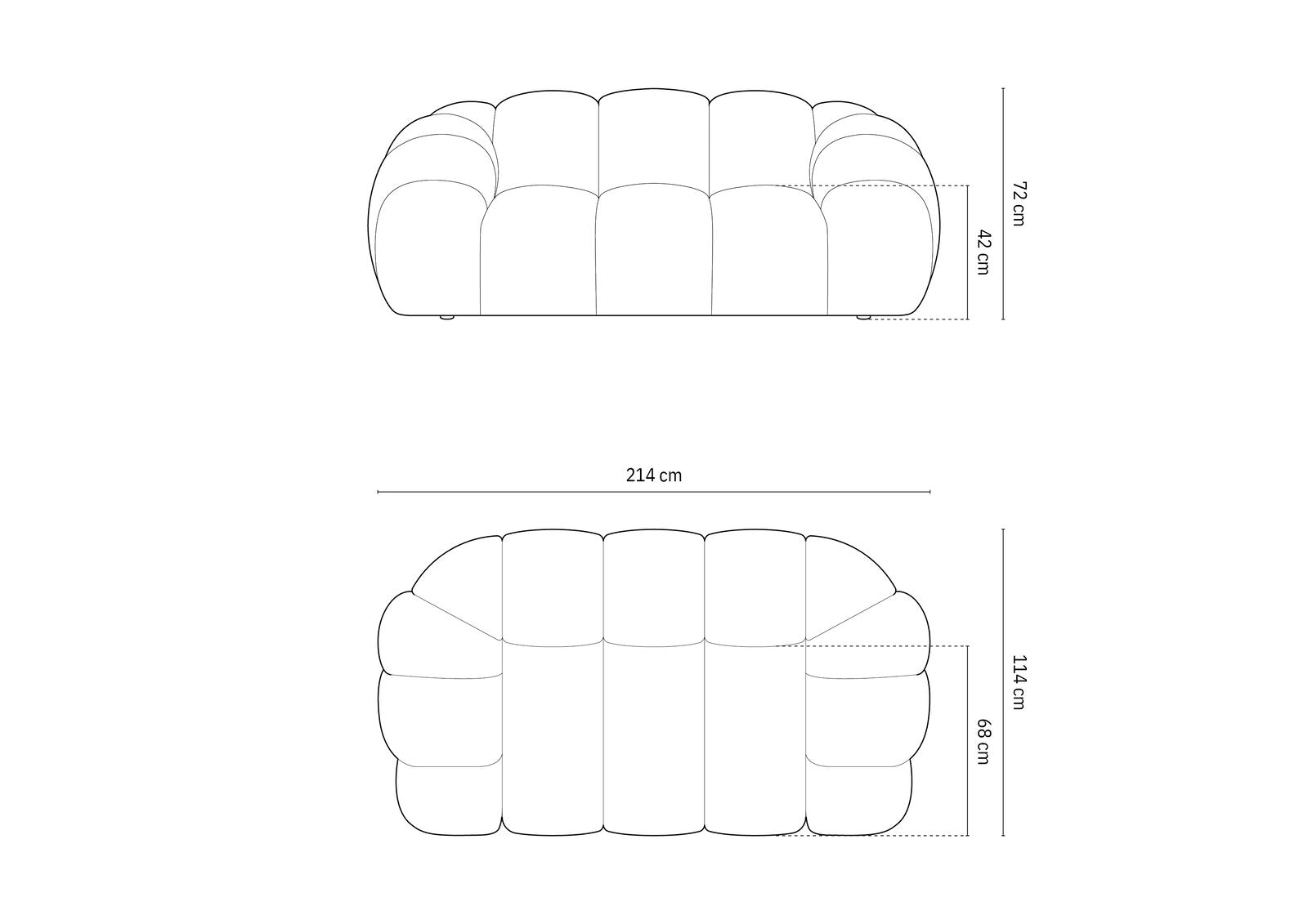 Micadoni Sofa Diana 2-Sitzer Samt Terrakotta