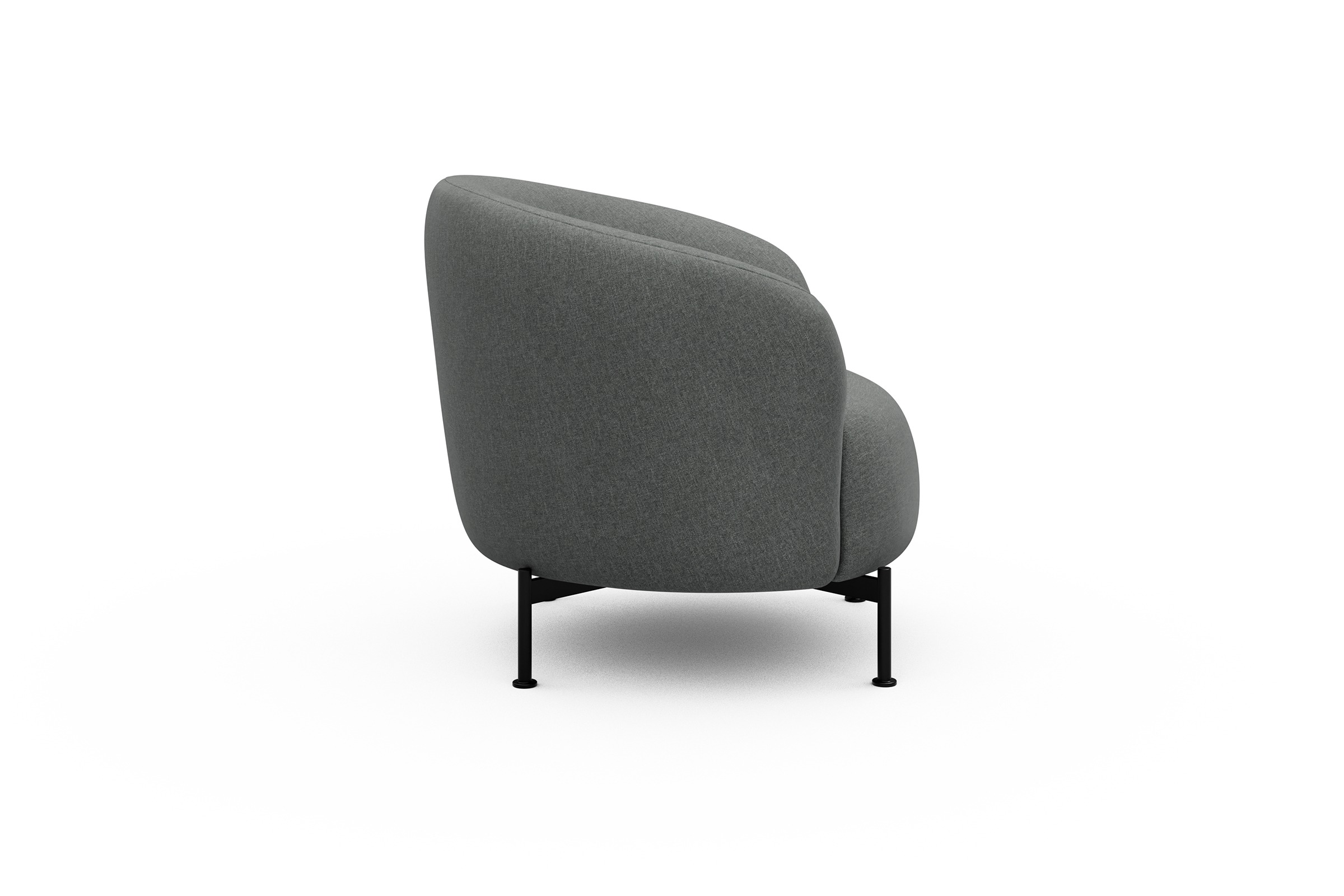 Sessel Ronda X-Metallgestell Schwarz Satya-Steel