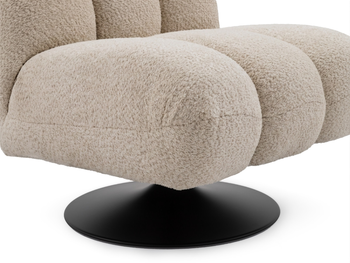 Bobochic Janissaire Sessel 79 × 89 cm Bouclé-Stoff Beige