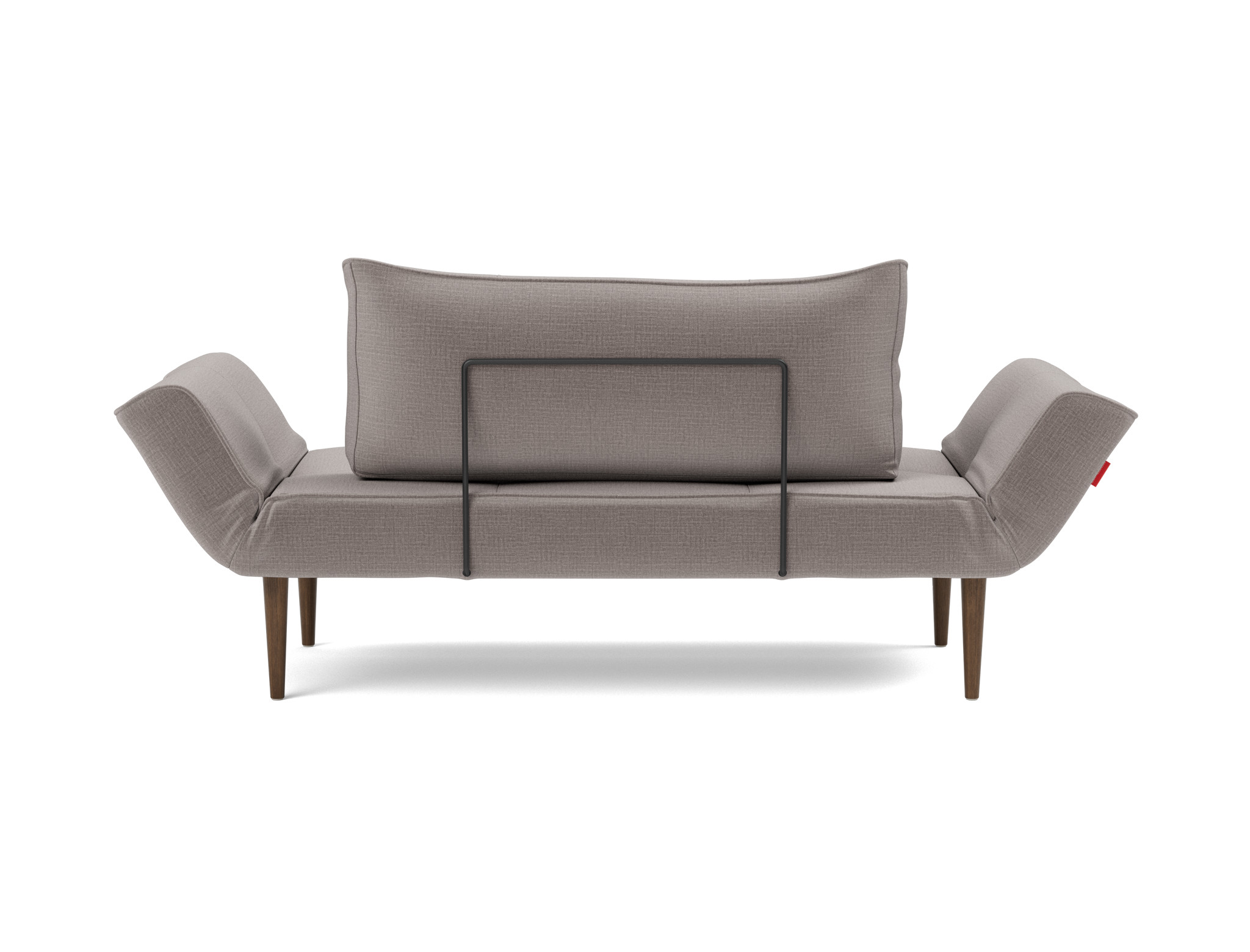 Tagesbett Zeal Chenille Esina 418-Truffle Beine Styletto Eiche dunkel
