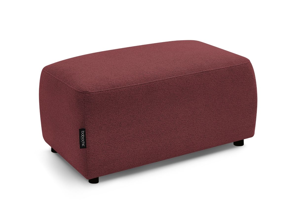 Bobochic Atilla Pouf Melange-Stoff Rot
