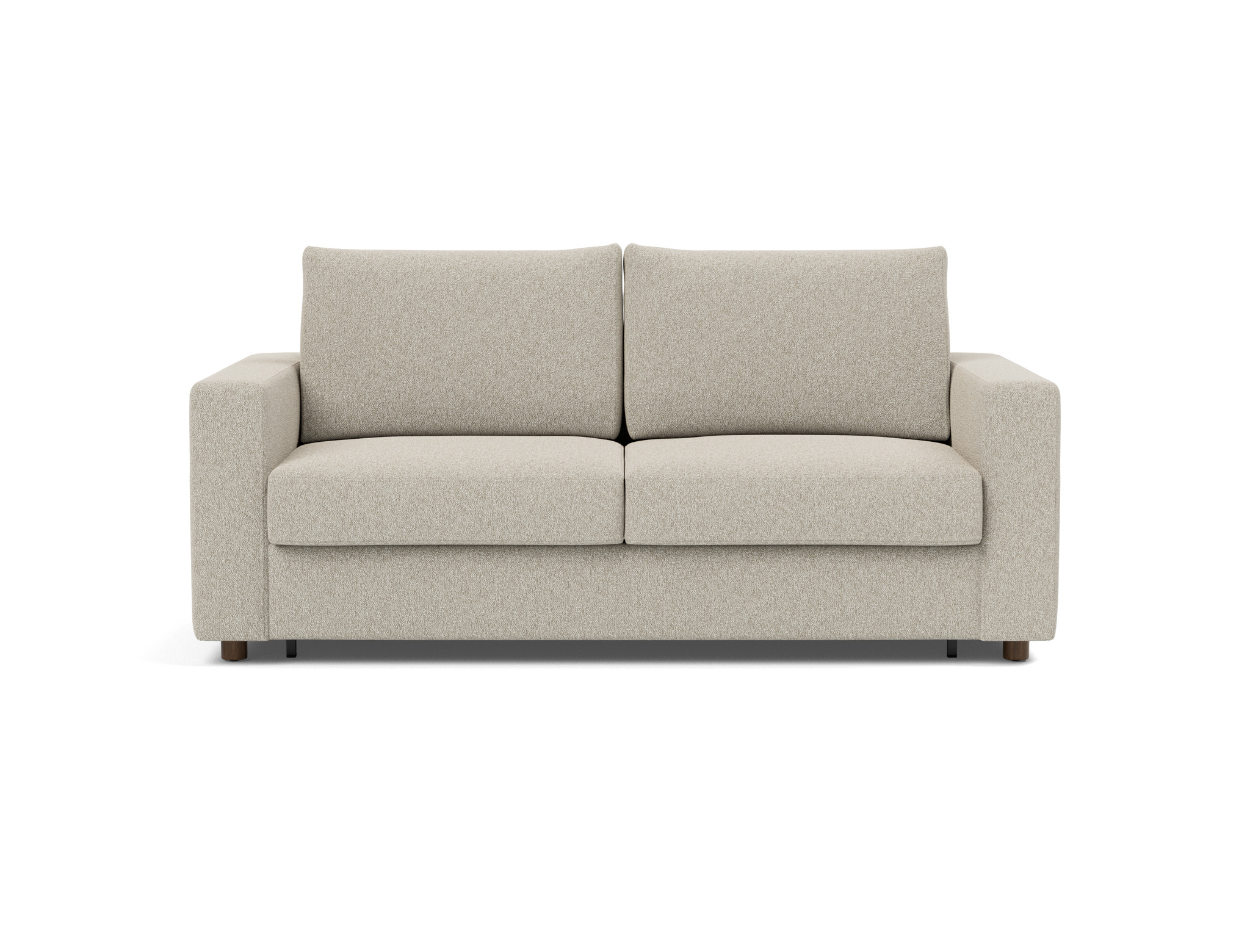 Schlafsofa Neah mit Standard-Armlehnen 160 Boucle Skandi 539-Beige