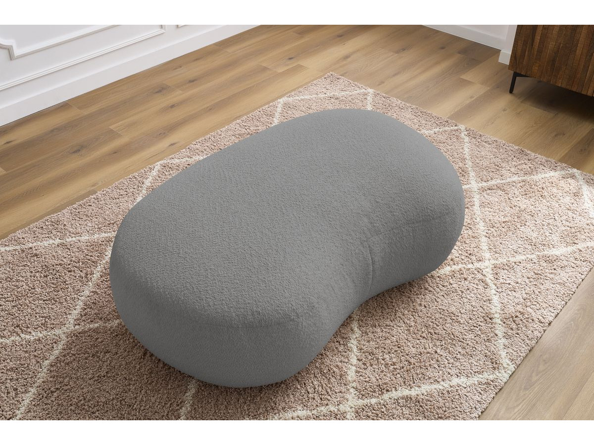 Bobochic Saint-germain Pouf Bouclé-Stoff Hellgrau