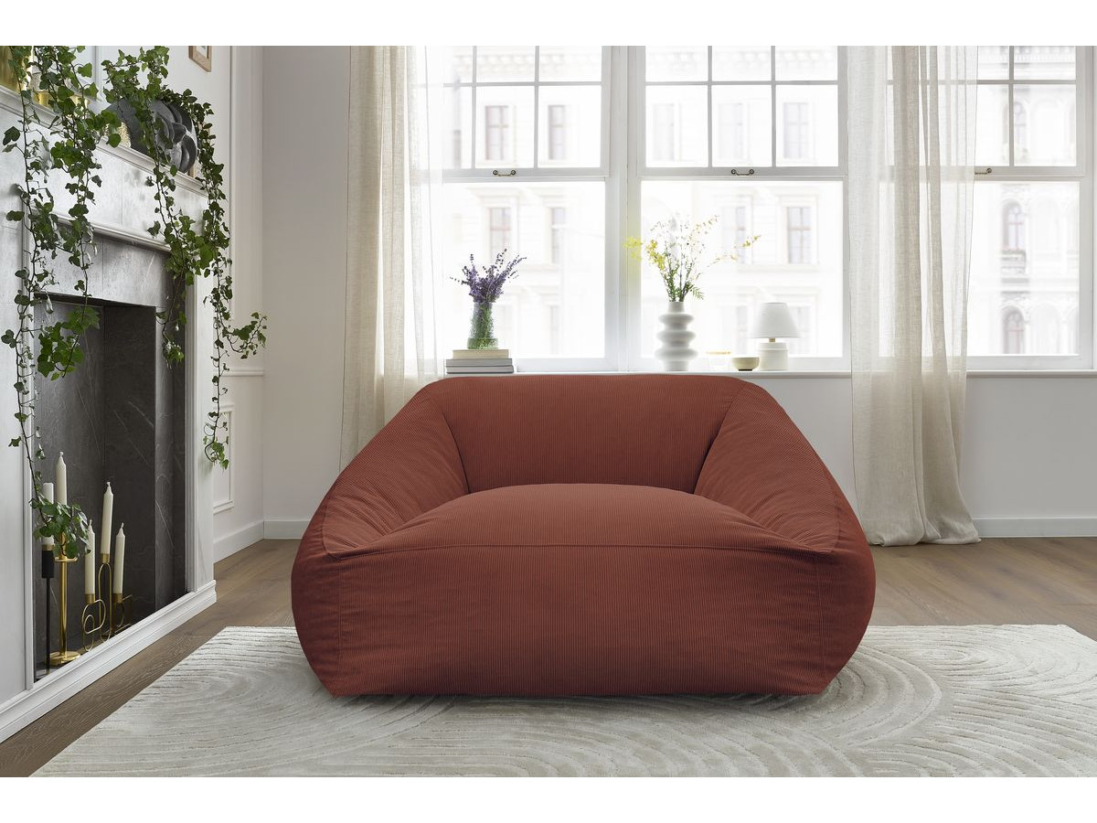Bobochic Lilibet Pouf Cordsamt Orange