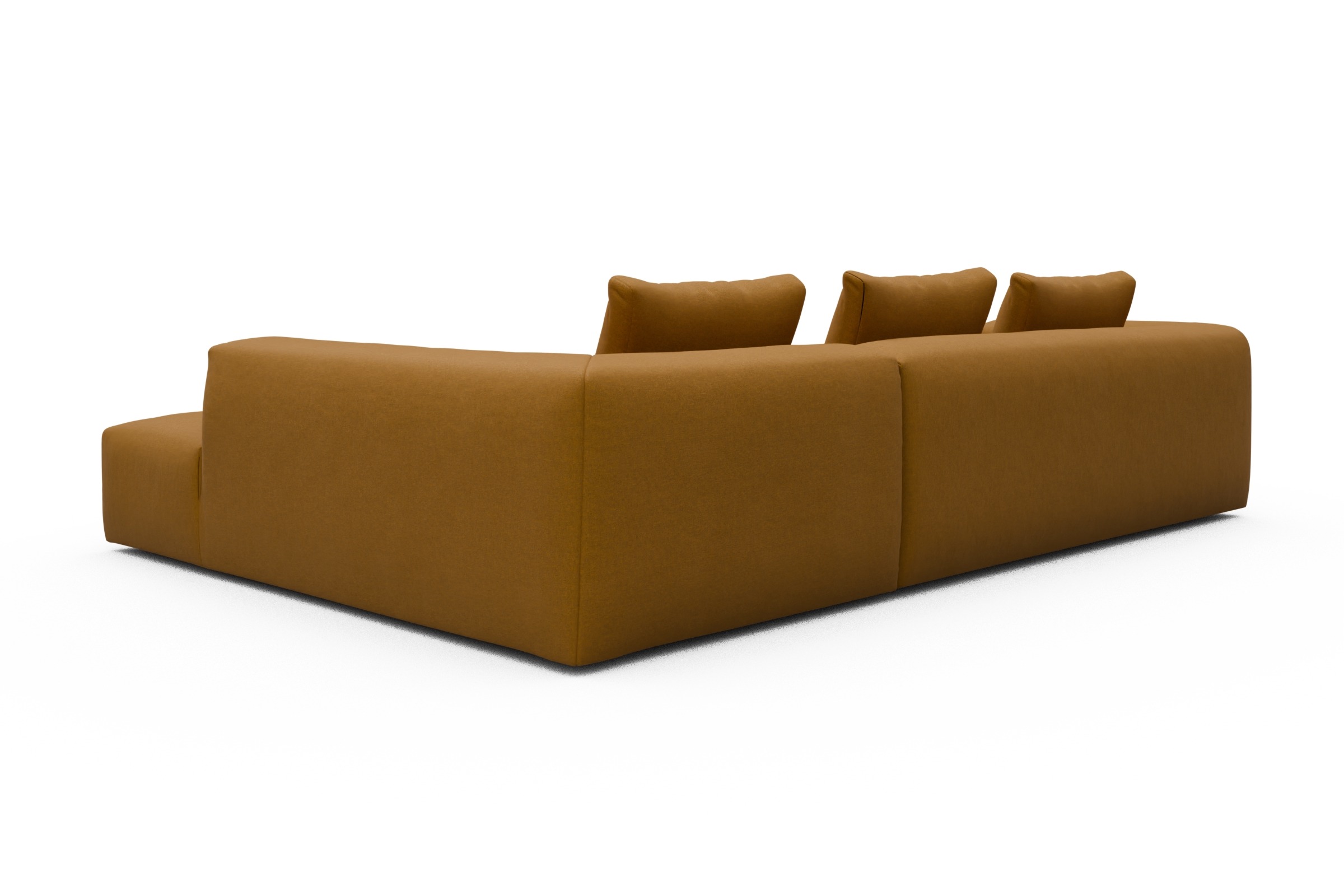 Ecksofa Fred Relax-Ecke rechts mit 2,5-Sitzer Satya-Ocre