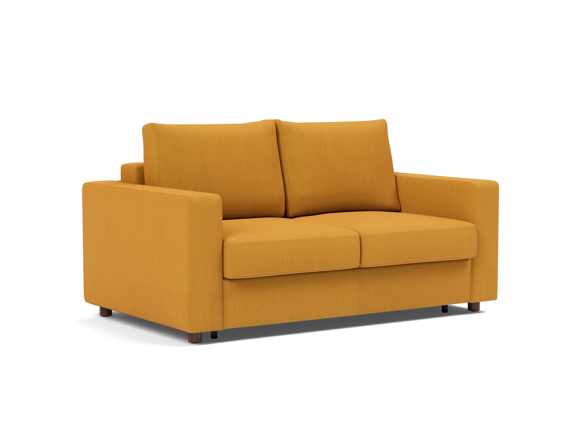 Schlafsofa Neah mit Standard-Armlehnen 140 Flachgewebe Elegance 507-Burned-Curry