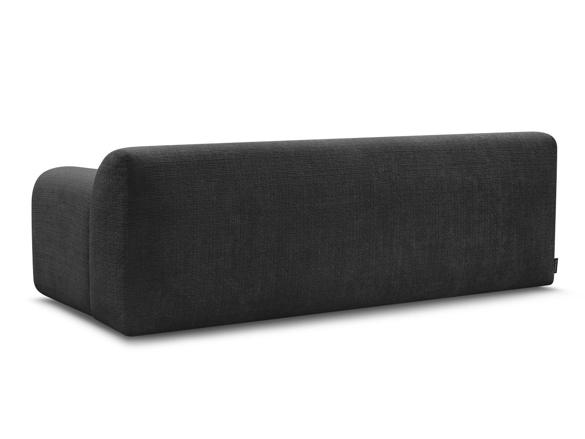 Bobochic Melisse Sofa 3-Sitzer Strukturstoff Schwarz