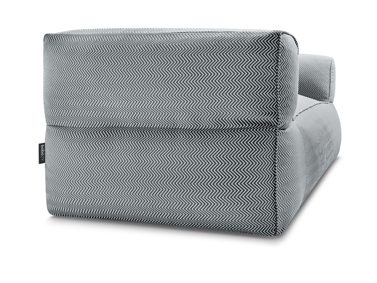 Bobochic Nour Gartensofa 2-Sitzer Stoff Schwarz