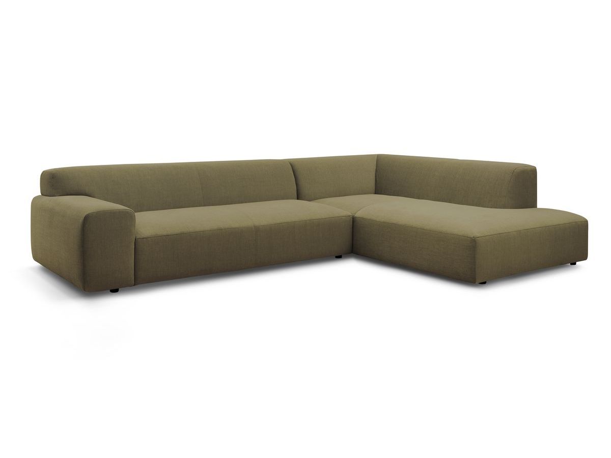 Bobochic Lavena Ecksofa 312 × 220 cm Samt Grün Ecke rechts