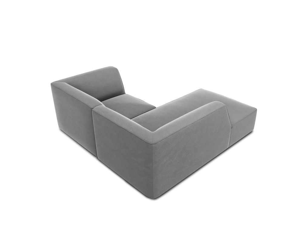 Cosmopolitan Design Ecksofa Siena 3-Sitzer Samt Salvador Grau Links