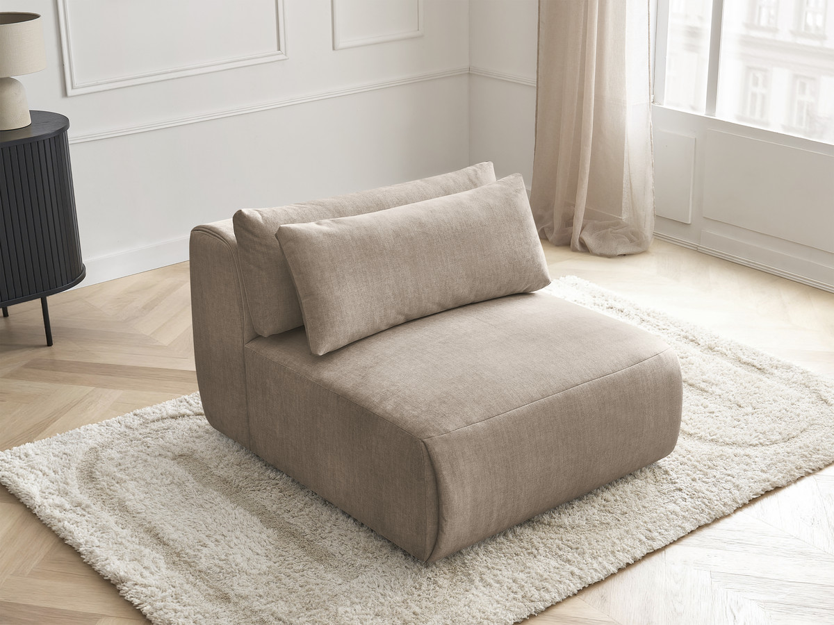 Bobochic Jana Sofamodul 1-Sitzer Samt Taupe
