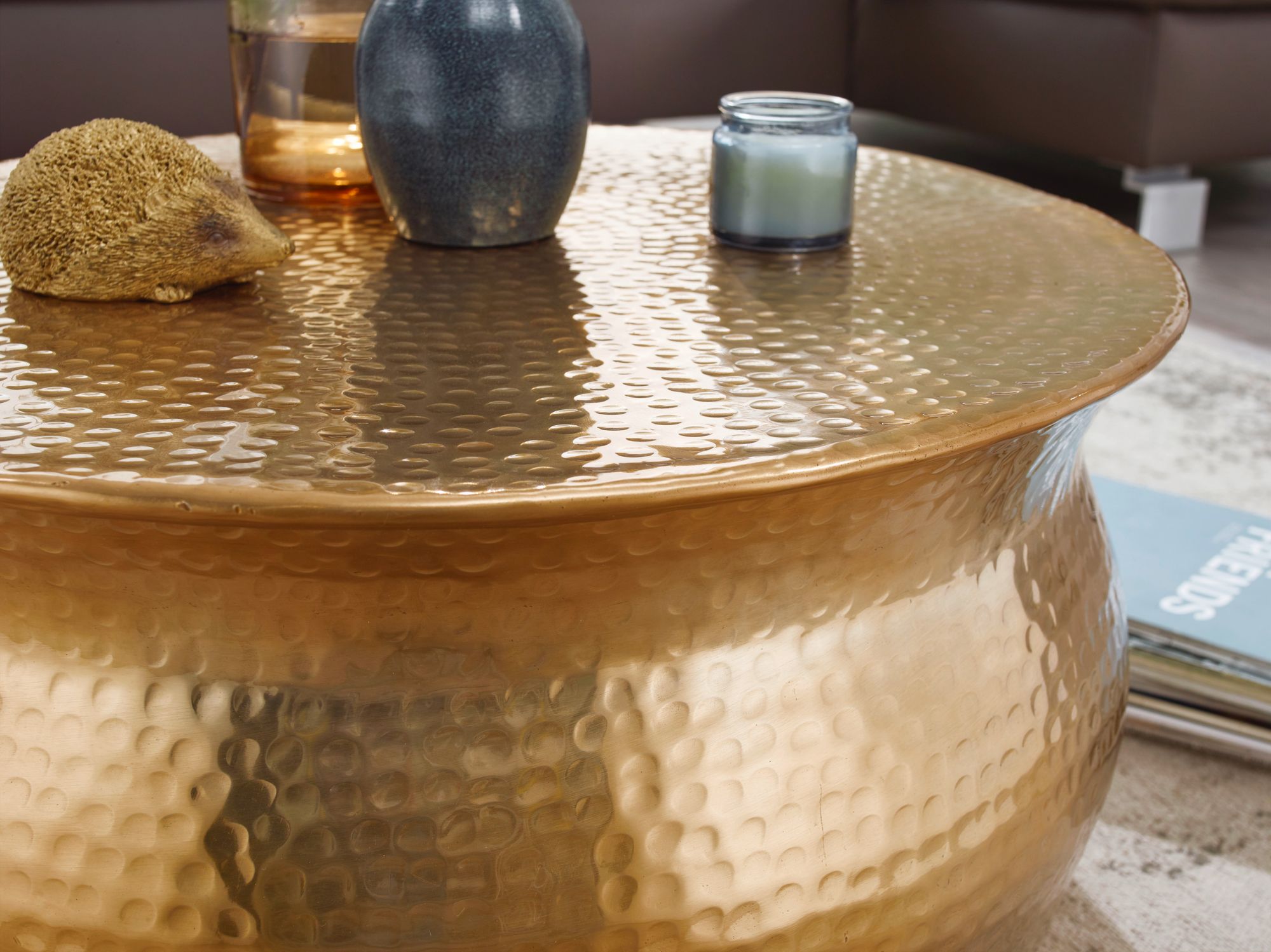 Couchtisch Rorvik Aluminium Gold Ø 60 cm