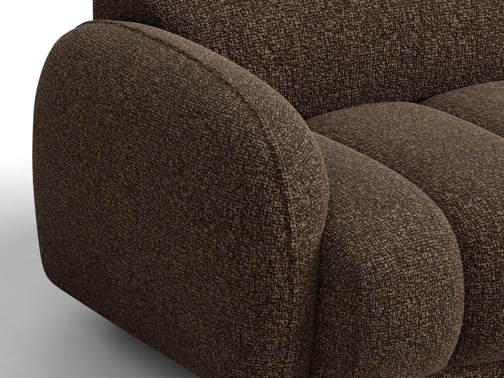 Cosmopolitan Design Ecksofa Bilbao 3-Sitzer Boucle Miles Braun Links