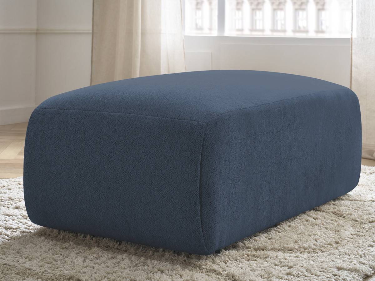 Bobochic Jana Pouf 63 × 114 cm Melange-Stoff Blau