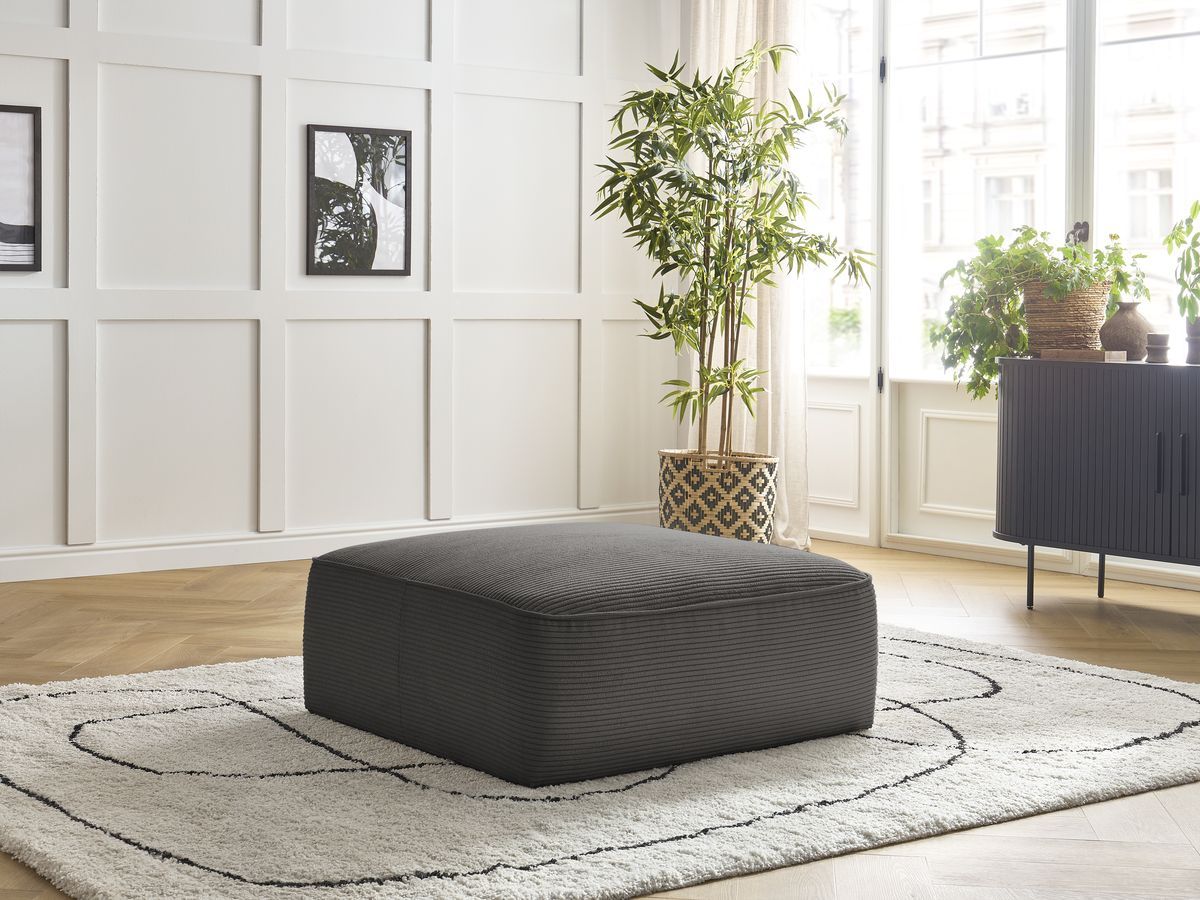 Bobochic Leopold Pouf Cordsamt Taupe