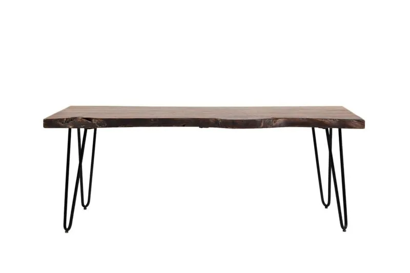 Moebelfaktor Livin Hill Sitzbank AV1781-48KD Nussbaum, schwarze Beine