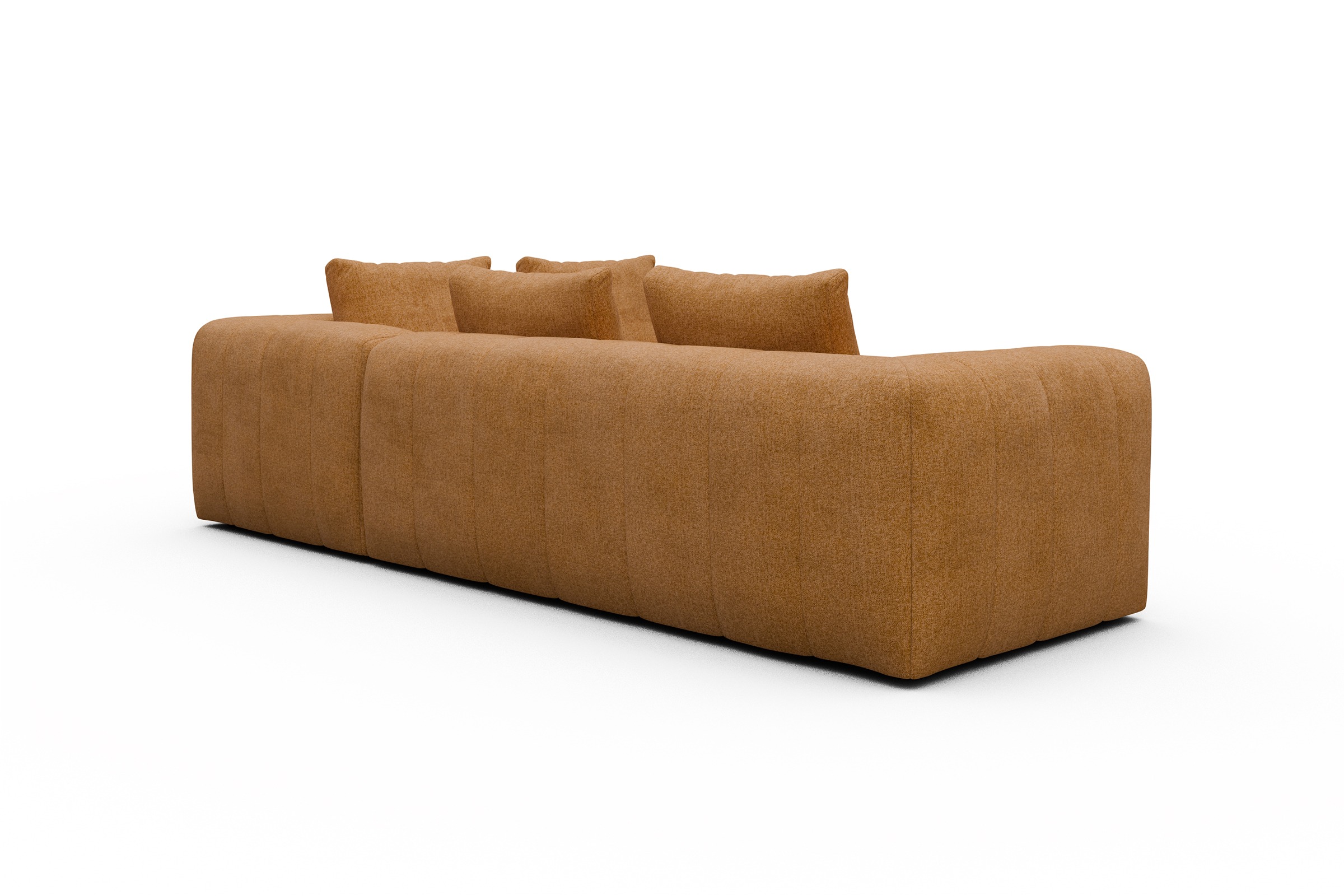 Ecksofa Hugo 2x 2,5-Sitzer Armlehne links Casone-Warm-Yellow