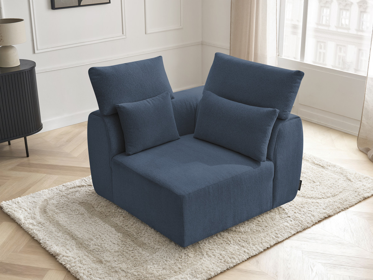 Bobochic Jana Eckmodul Melange-Stoff Blau
