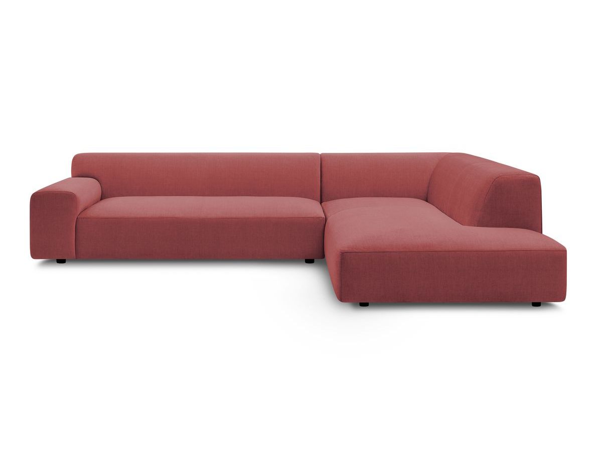 Bobochic Lavena Ecksofa 312 × 220 cm Samt Orange Ecke rechts