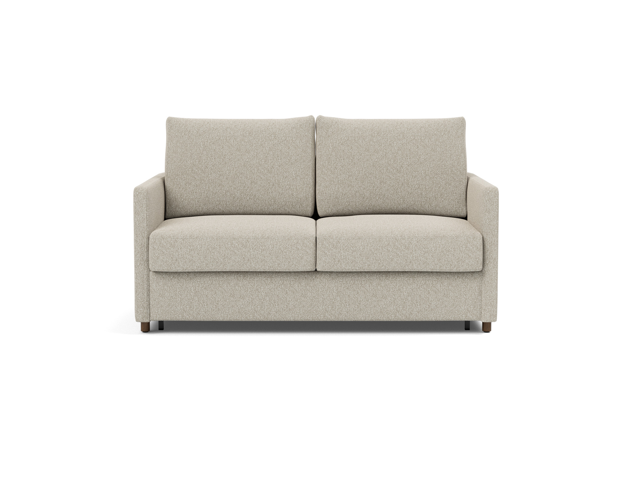 Schlafsofa Neah mit Slim-Armlehnen 140 Boucle Skandi 539-Beige