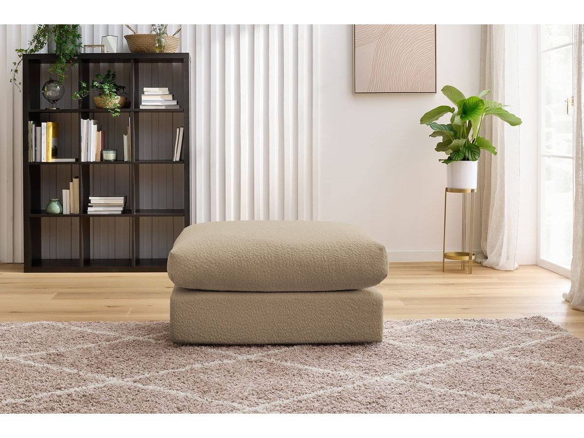 Bobochic Paris Pouf, sehr weich Bouclé-Stoff Braun