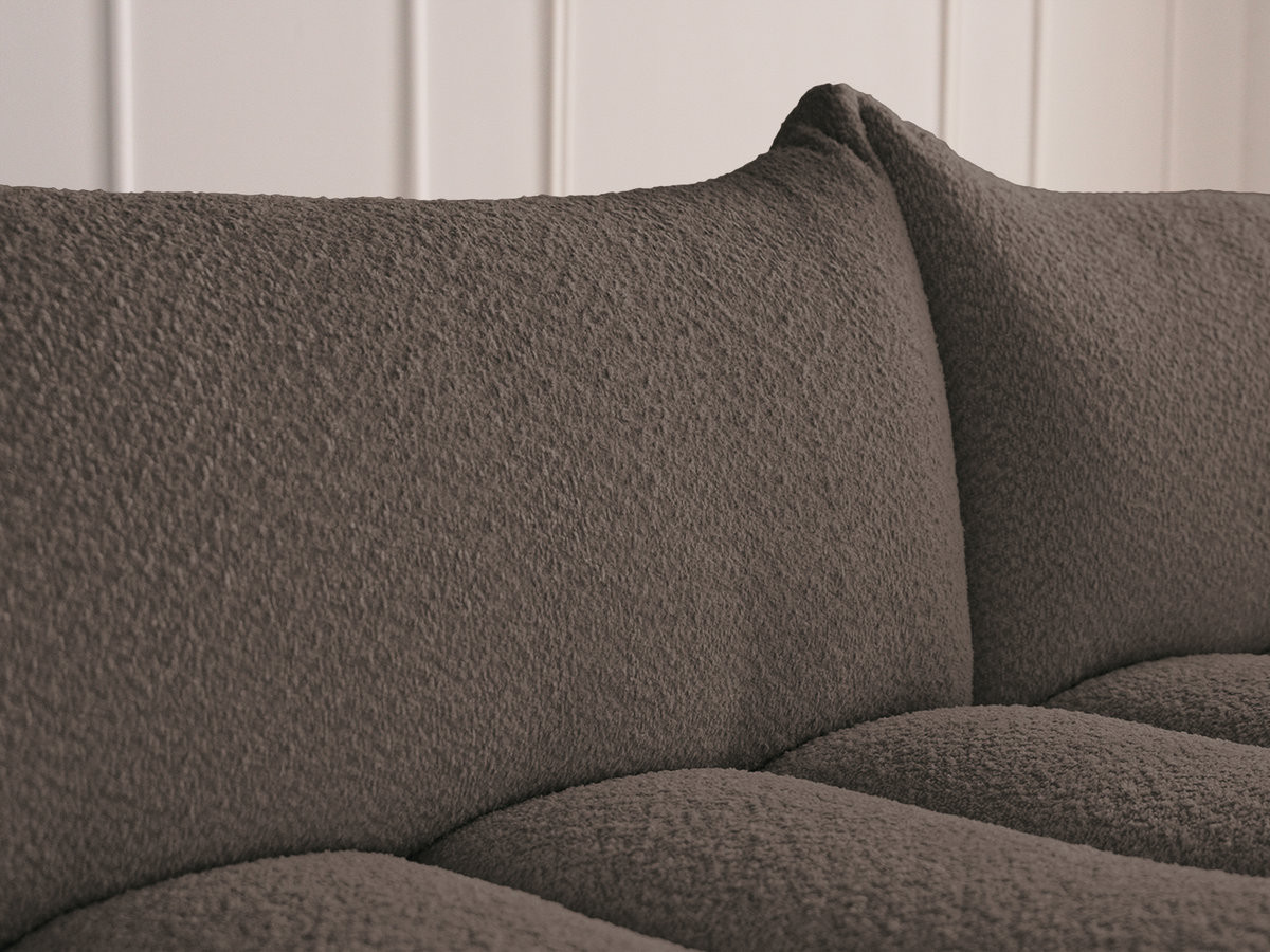 Bobochic Azra Ecksofa 319 × 178 cm Bouclé-Stoff Braun Ecke rechts