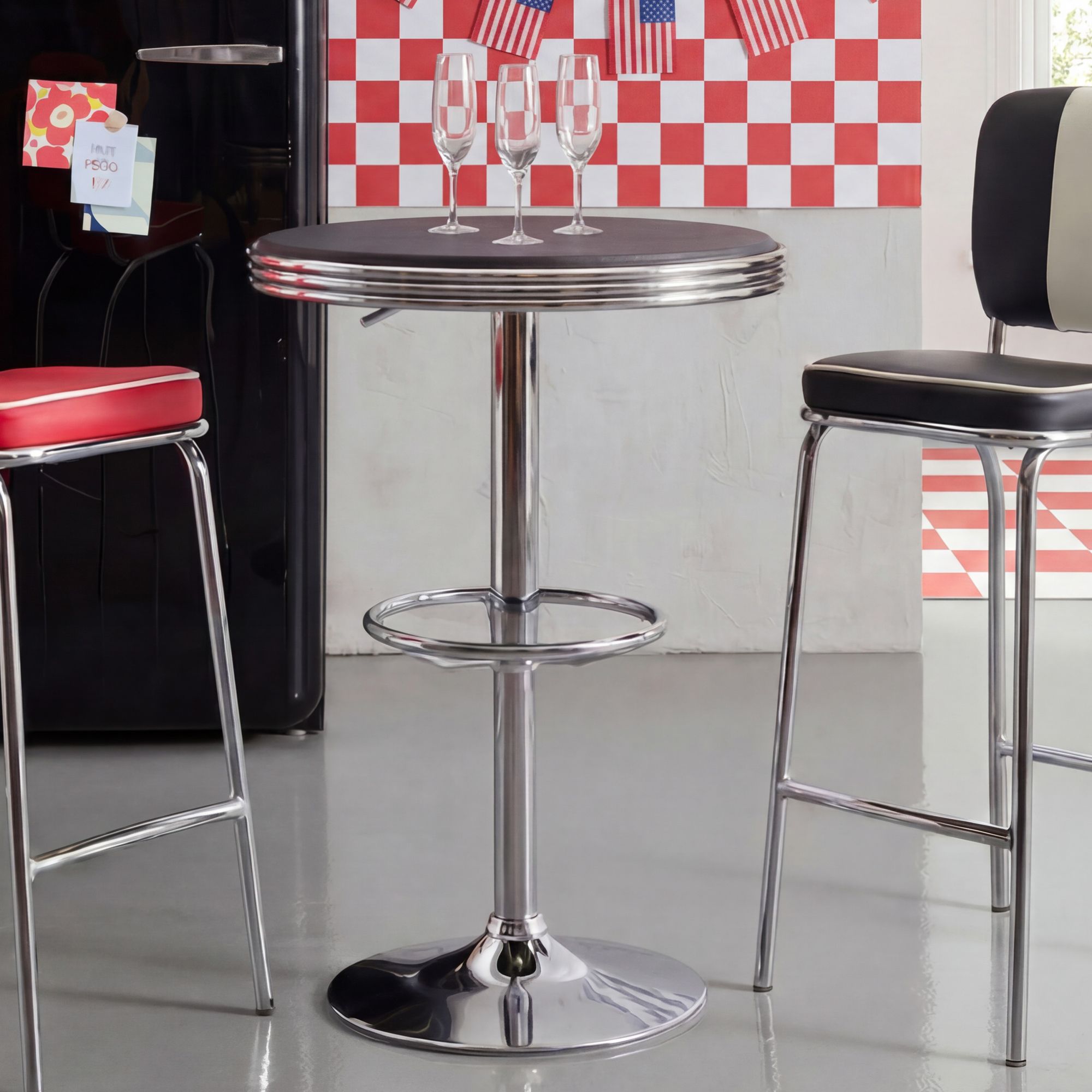 Bartisch Bjorko Aluminium Schwarz Ø 60 cm