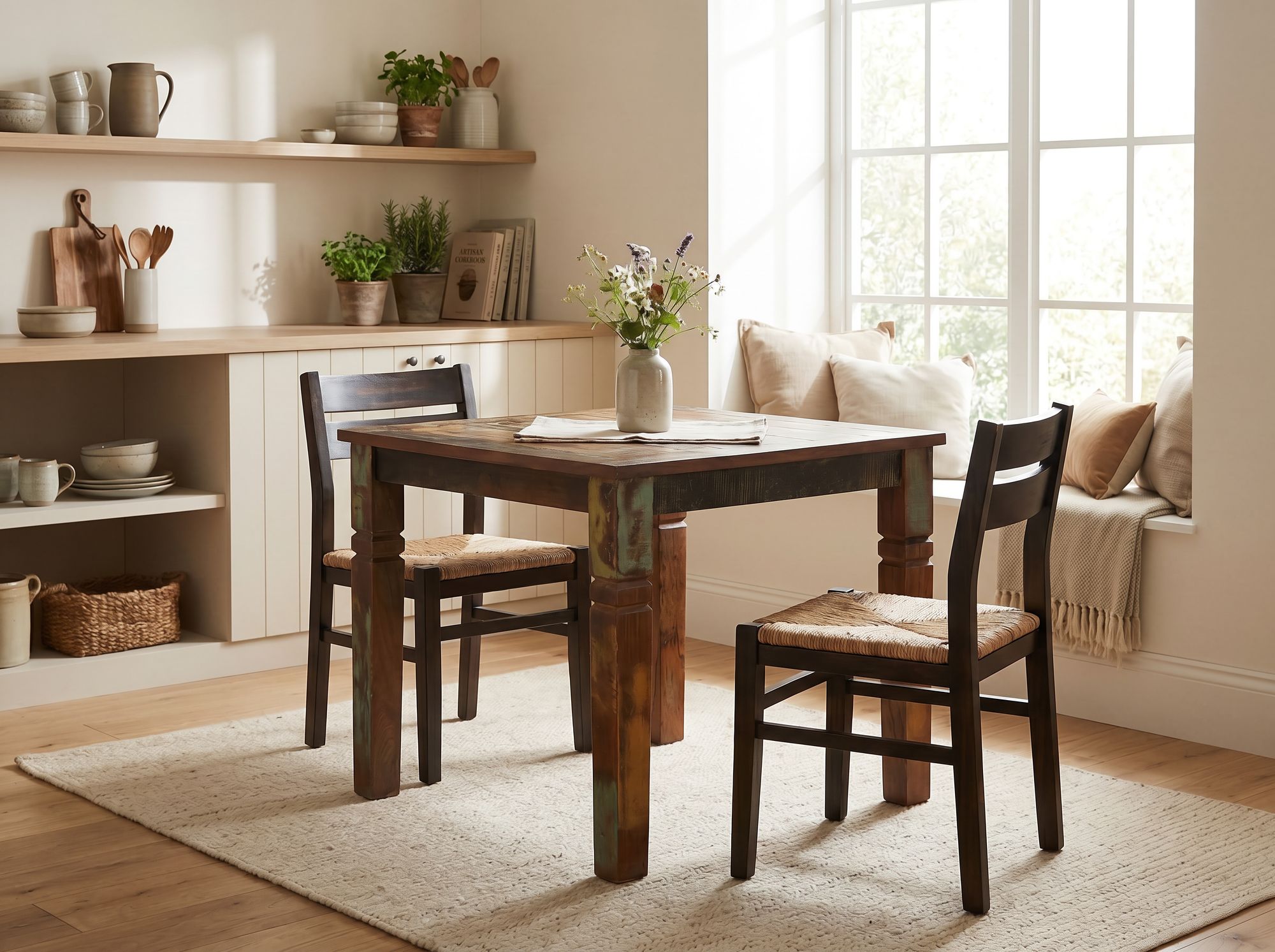 Esstisch Dyroy Mango Massivholz Braun 80 × 80 × 76 cm