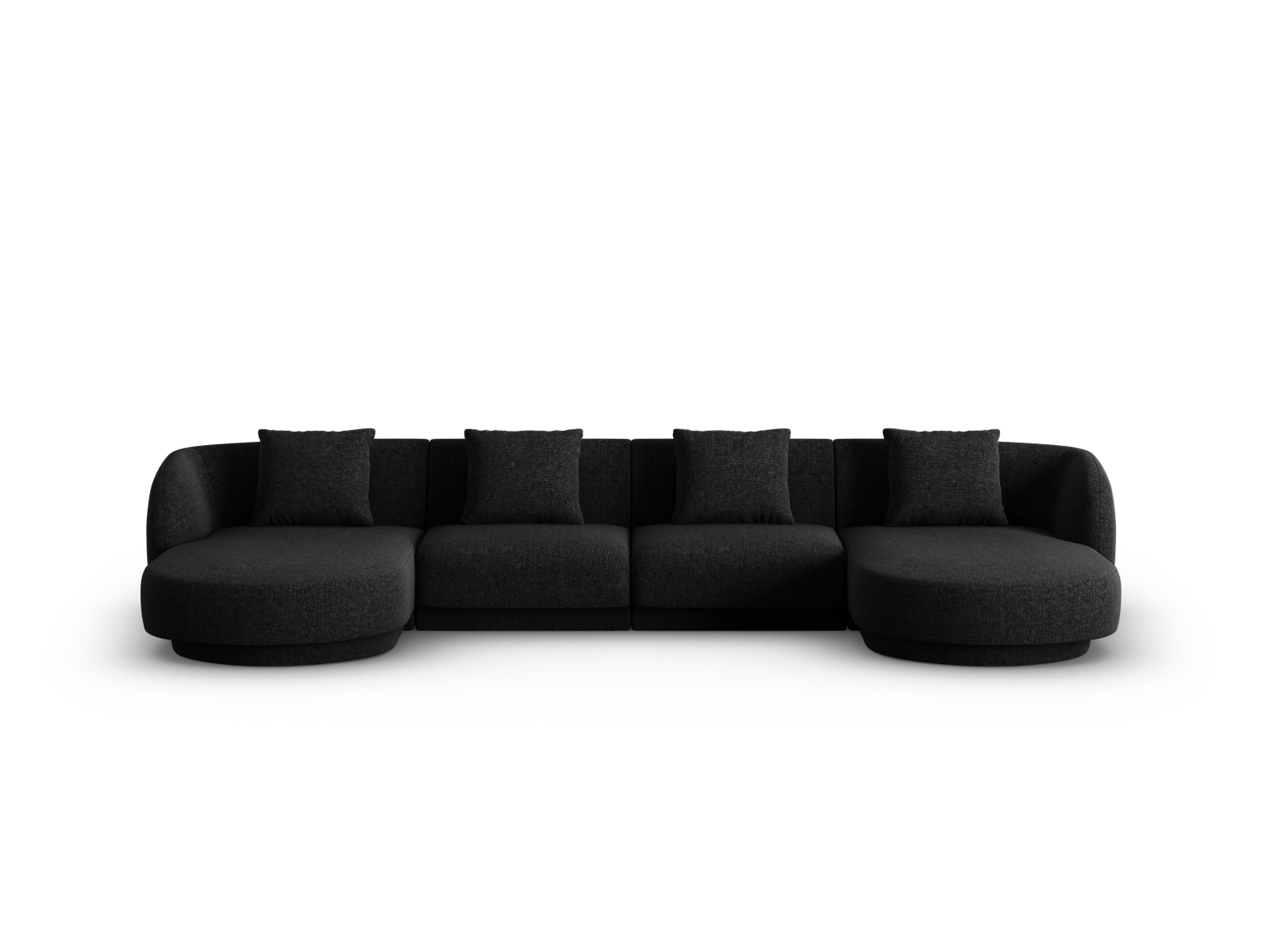 Cosmopolitan Design Panoramasofa Tulum 5-Sitzer Chenille Eden Anthrazit