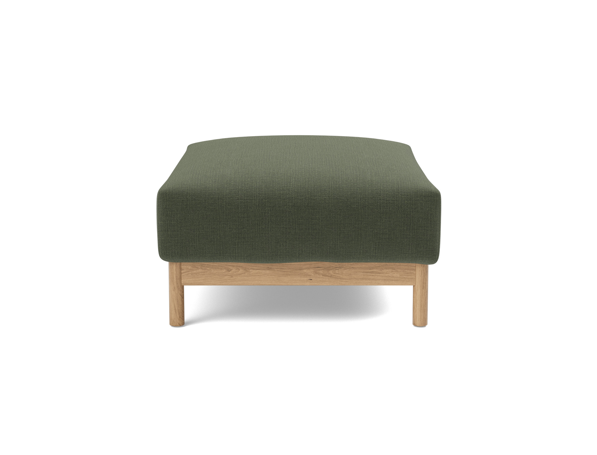 Hocker Malloy Chenille Esina 413-Olive-Green Beine Eiche