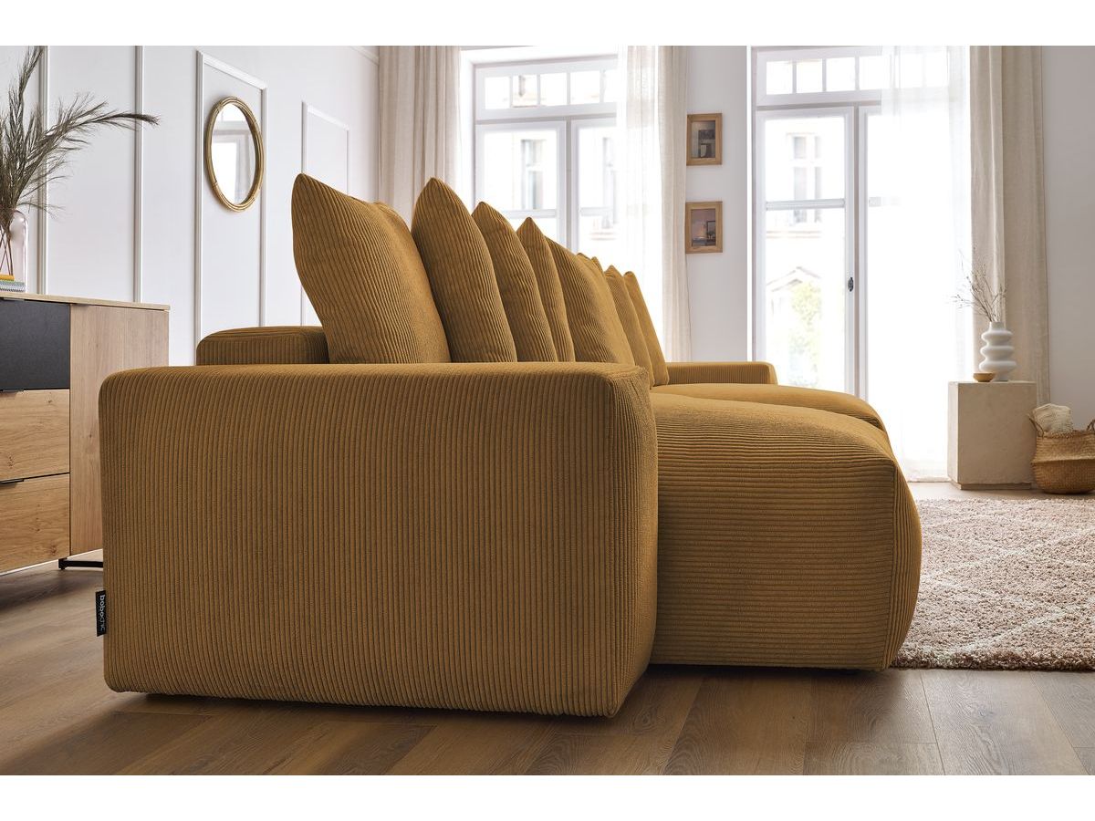 Bobochic Voltaire Wohnlandschaft 420 × 165 cm Cordsamt Gelb