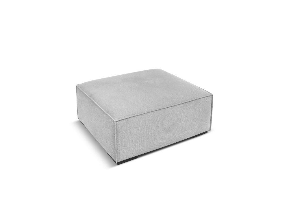 Cosmopolitan Design Pouf Turin Strukturierter Stoff Rosario Silber