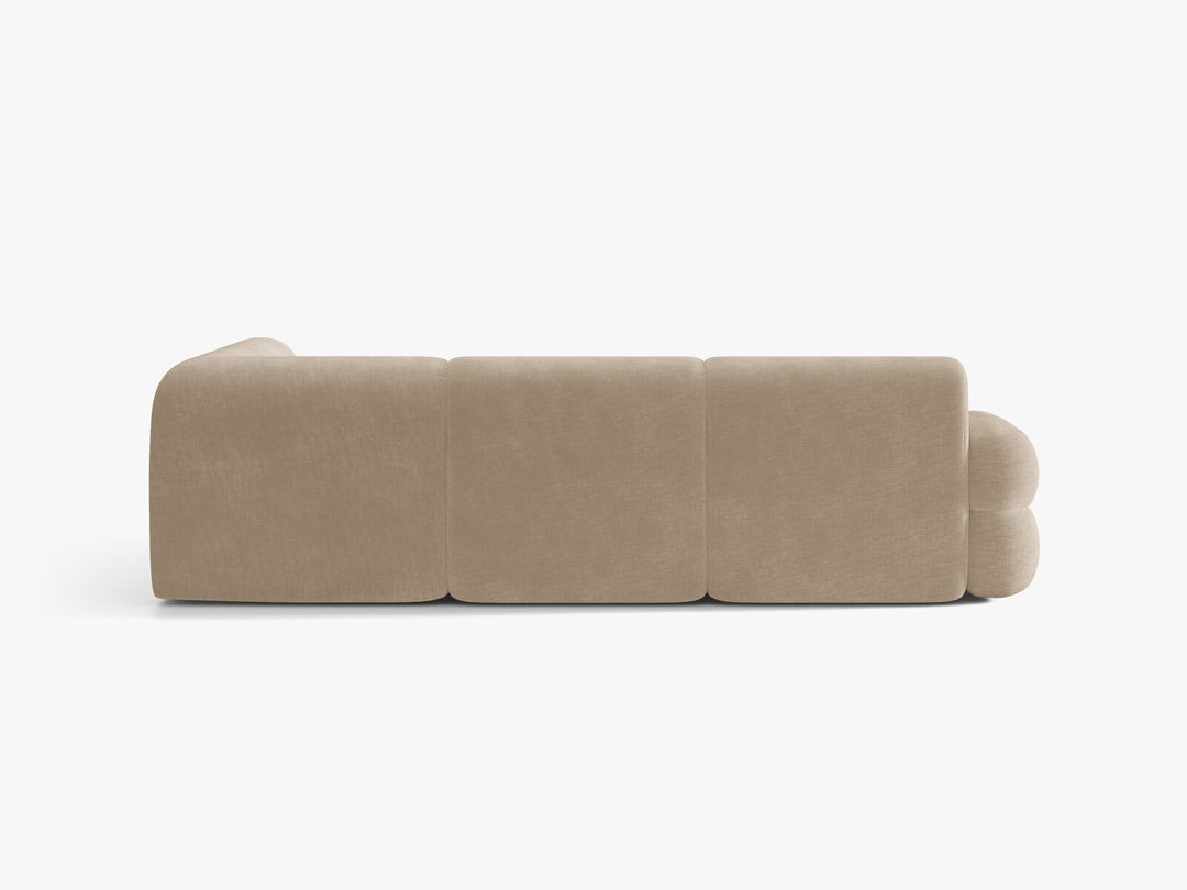 Micadoni Neo Ecksofa 5-Sitzer Links Chenille Golden Dunkelbeige