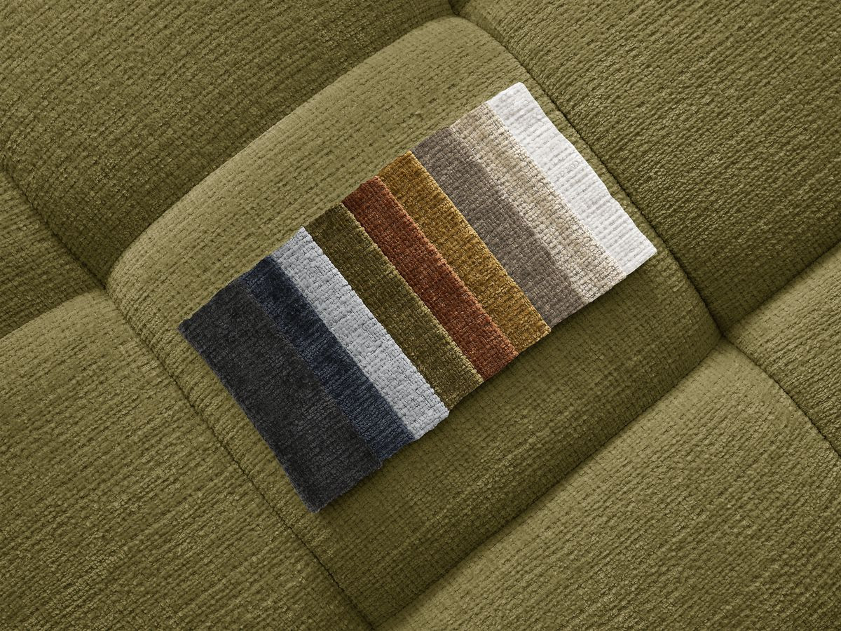 Bobochic Ivane Ecksofa Strukturstoff Grün Ecke links