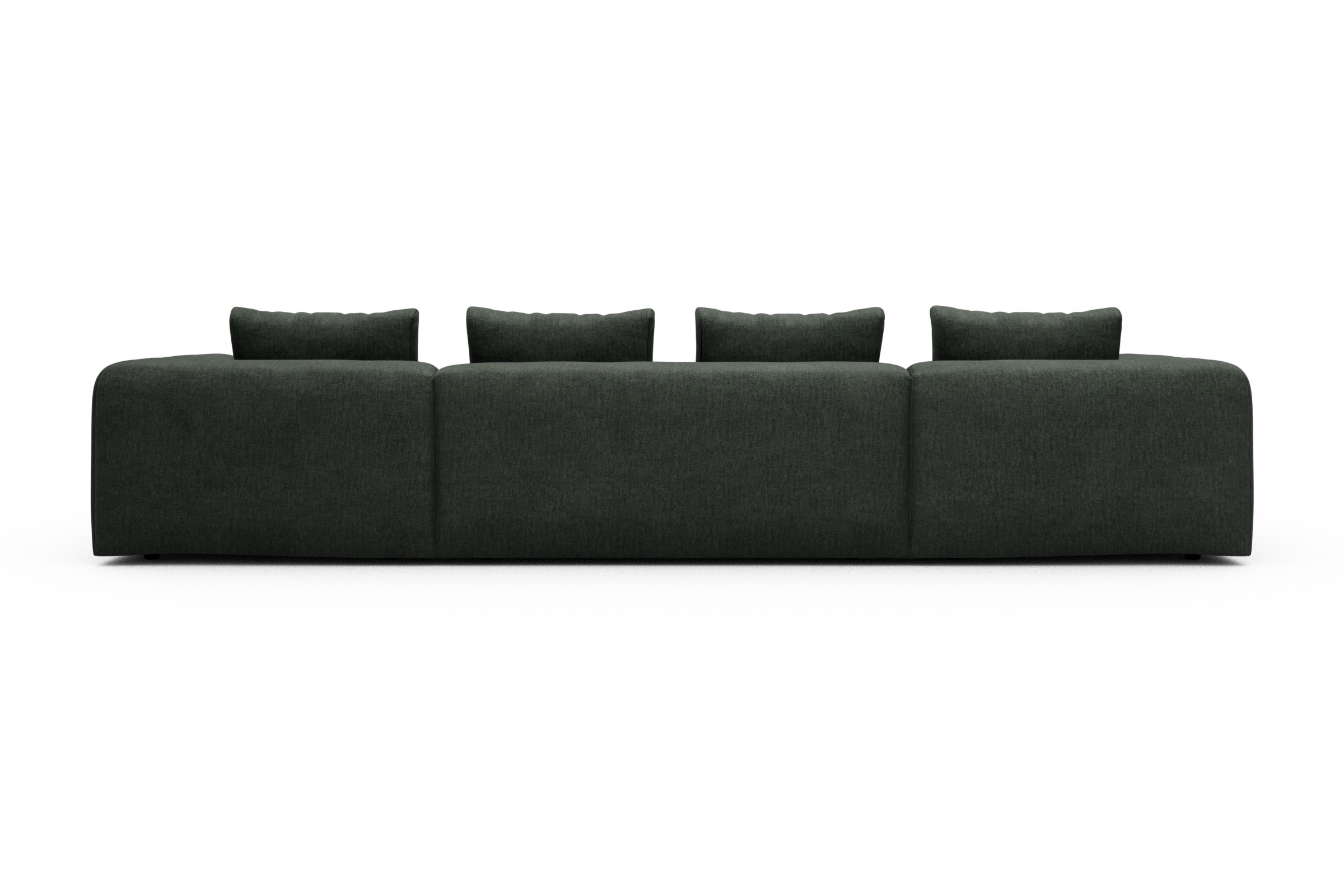 Wohnlandschaft Fred mit 2-Sitzer und Chaiselongue beidseitig Aivi-Pine-Green
