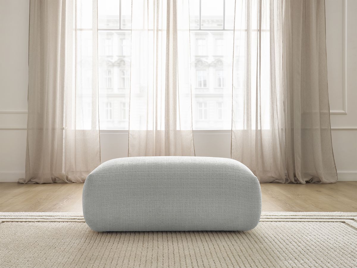 Bobochic Sirius Sofa 1-Sitzer Strukturstoff Hellgrau