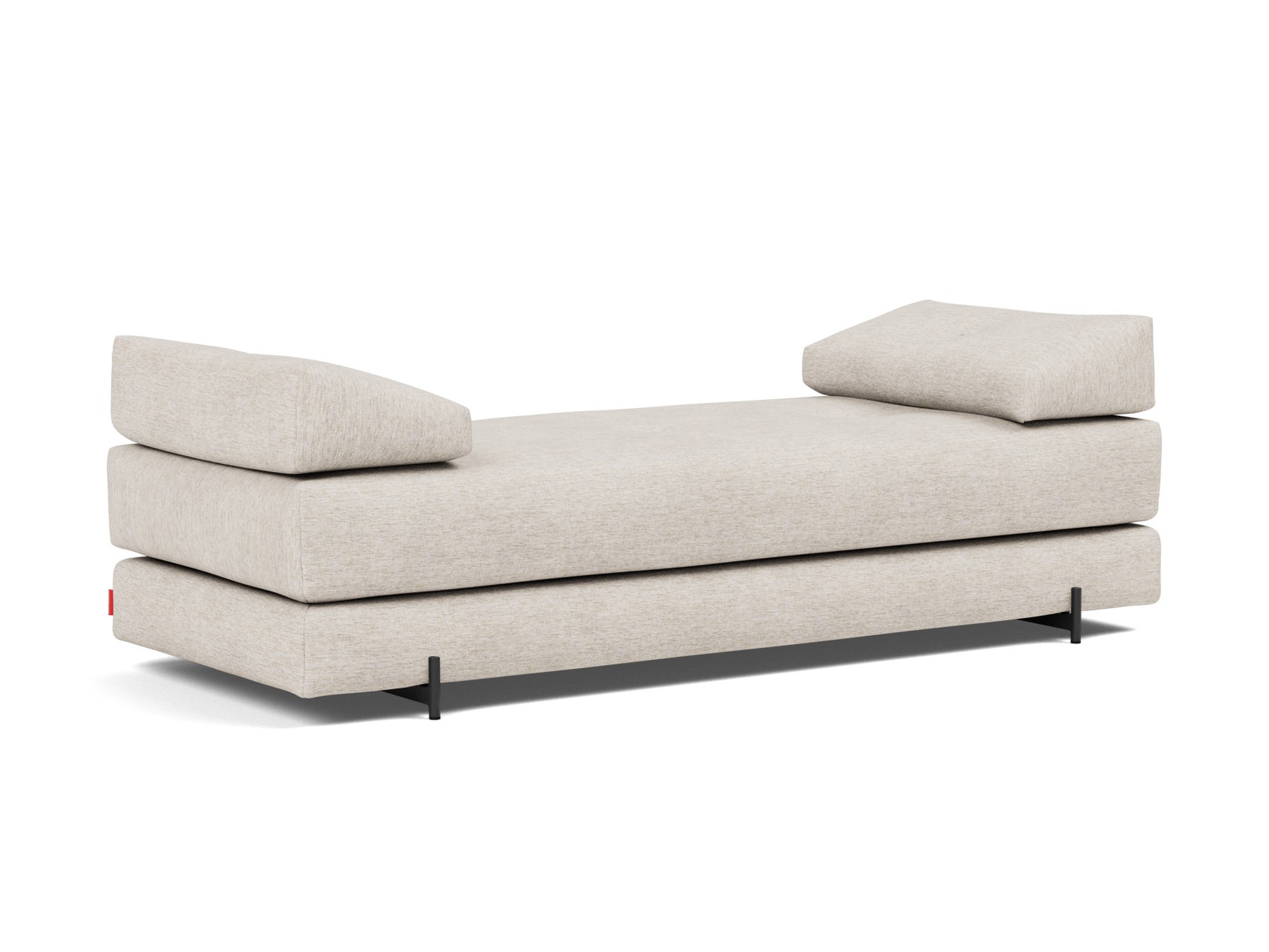 Tagesbett Sigmund Chenille Yuveno 470-Natural Beine Indu schwarz