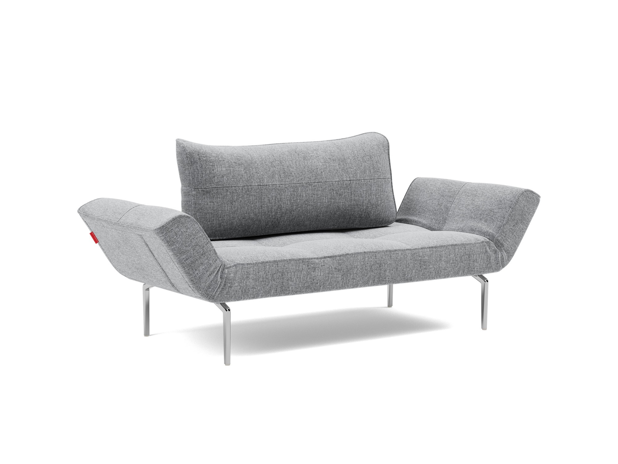 Tagesbett Zeal Strukturierter Stoff Twist 565-Granite Beine Straw Aluminium