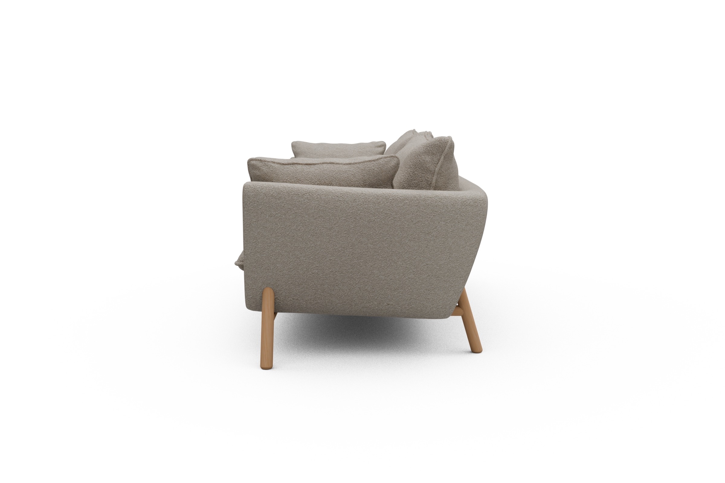 Sofa Emil PREMIUM 3-Sitzer Beinfarbe Eiche Natur Aivi-Lace-Beige