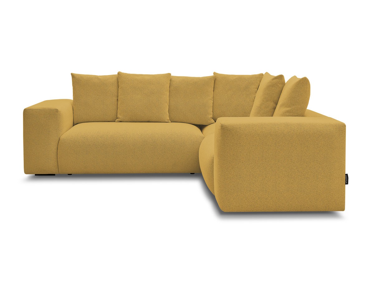 Bobochic Voltaire Ecksofa 268 × 214 cm Melange-Stoff Gelb Ecke rechts