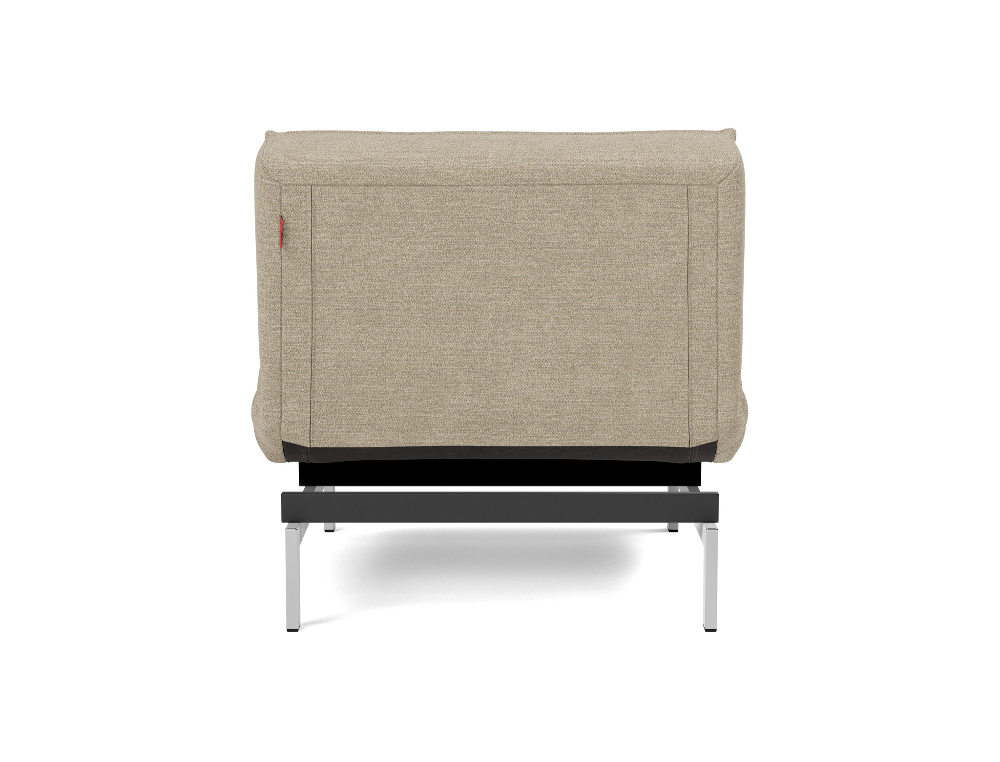 Sessel Splitback Strukturierter Stoff Taura 356-Sand Beine Chrom