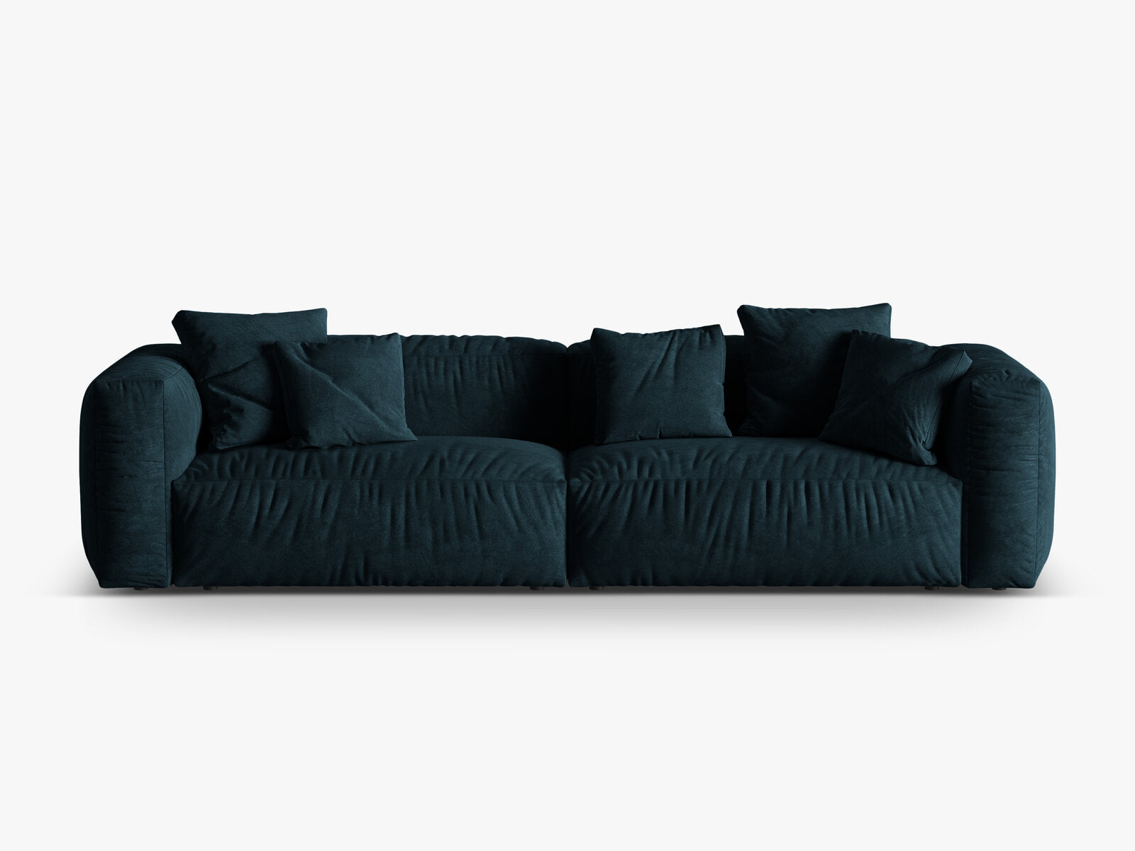 Micadoni Sofa Martina 4-Sitzer Samt Vogue Tiefes Petrol