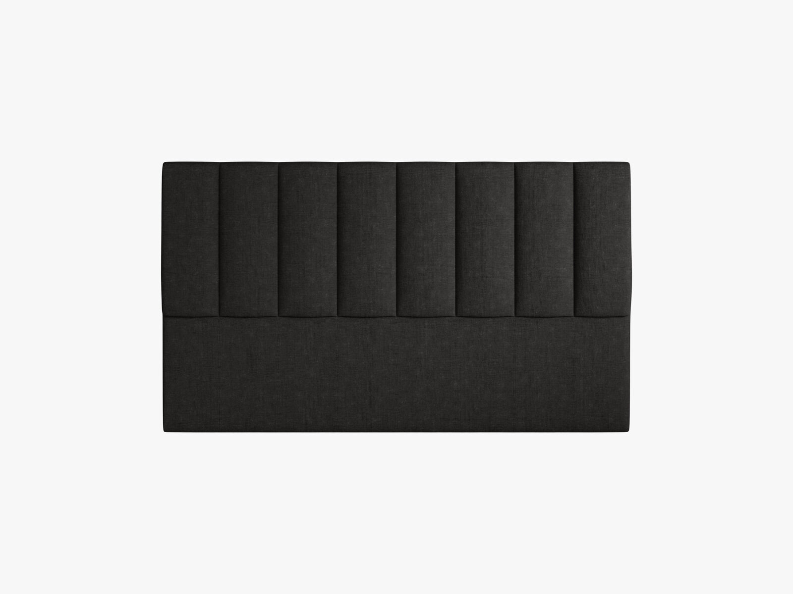 Micadoni Marl Samtiger Kopfteil 140 cm (H 95 cm) Strukturierter Stoff Liberty Schwarz 160x95