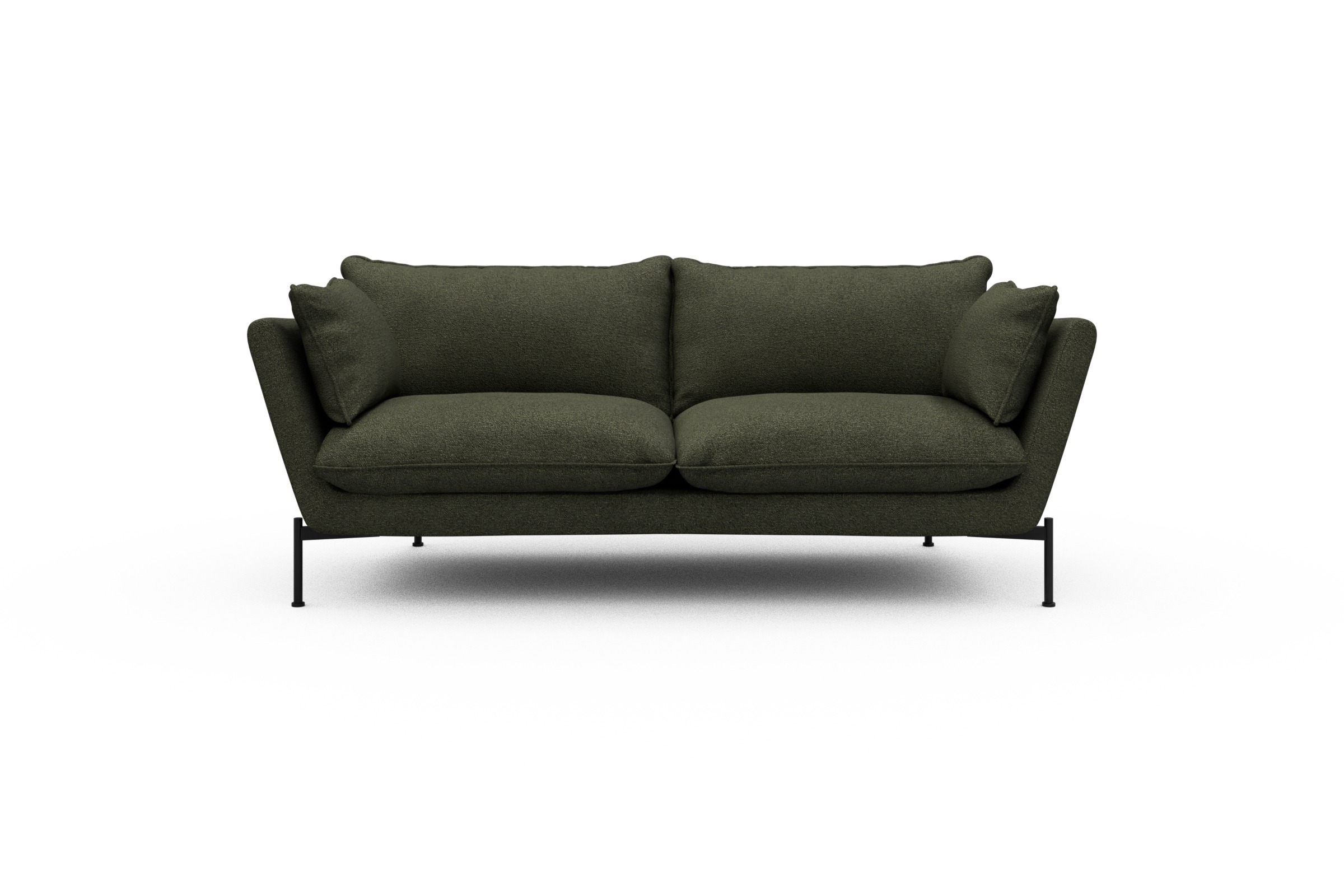 Skandi Home Sofa Anton PREMIUM 2-Sitzer Boucle-Forest-Green moebelfaktor