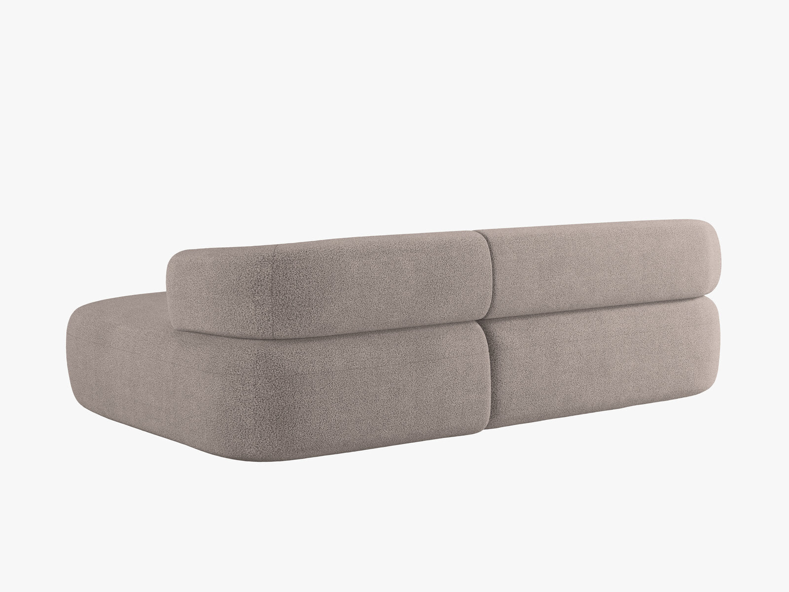 Micadoni 5-Sitzer Ecksofa Jenny Rechts Boucle Now or Never Hellbraun
