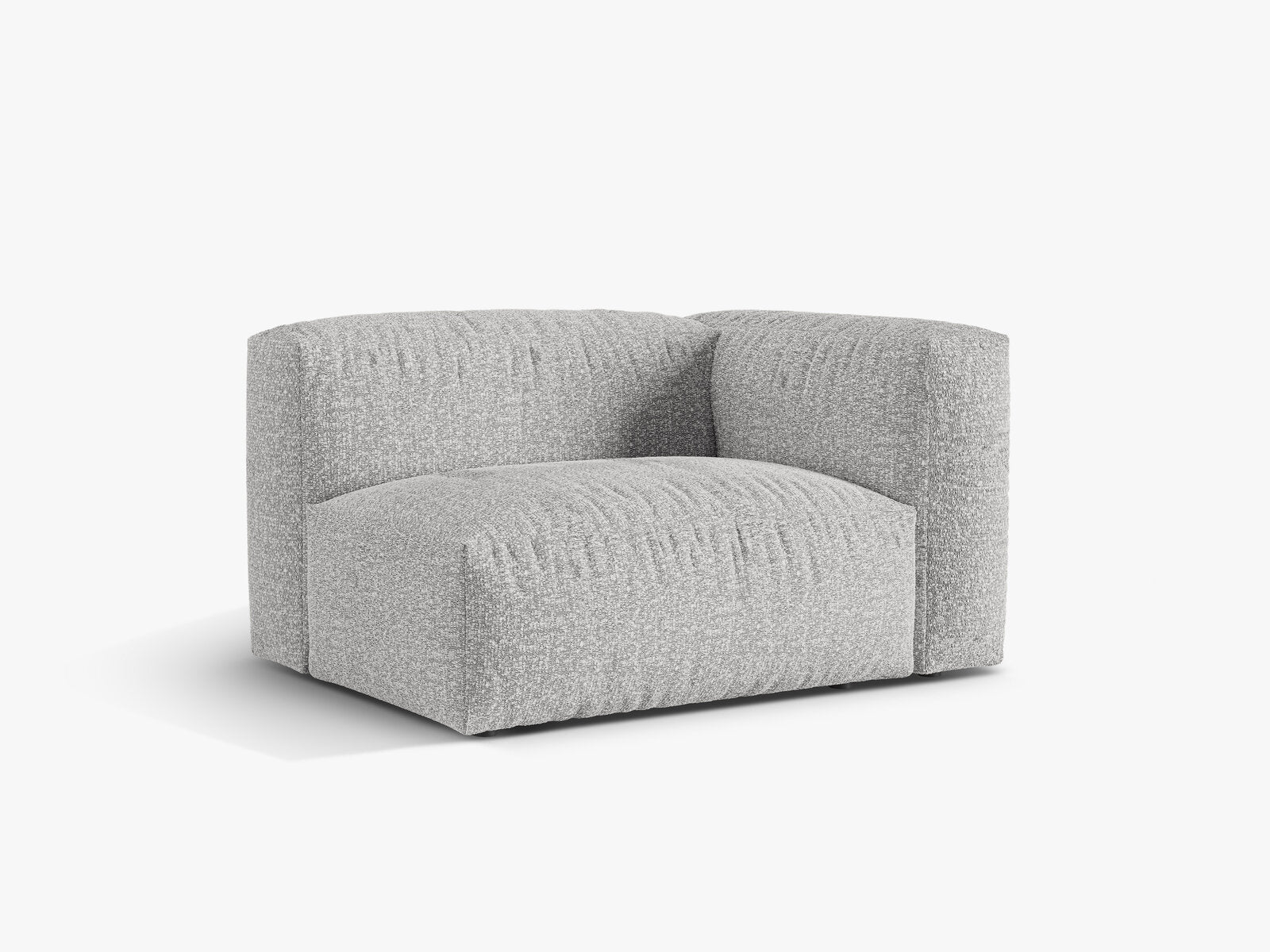 Micadoni Eckmodul Martina 1-Sitzer Rechts Boucle Monet Silber