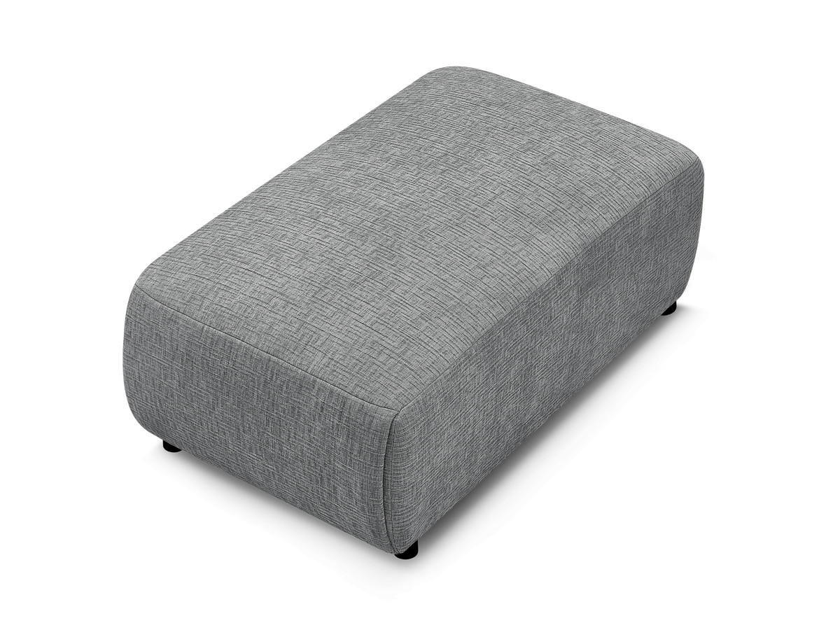 Bobochic Jana Pouf 63 × 114 cm Strukturstoff Dunkelgrau