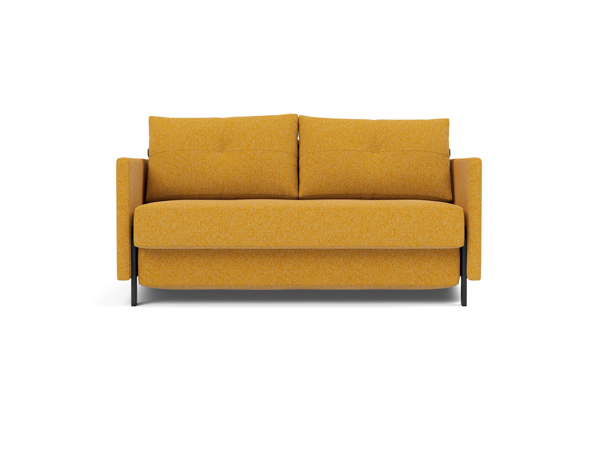 Schlafsofa Cubed mit Armlehnen 140 Boucle Skandi 536-Ochre